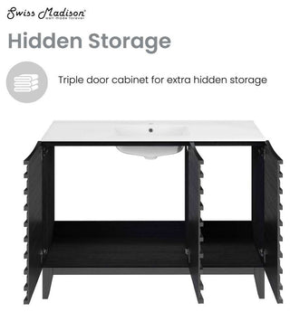 Cascade 48" Bathroom Vanity, Black