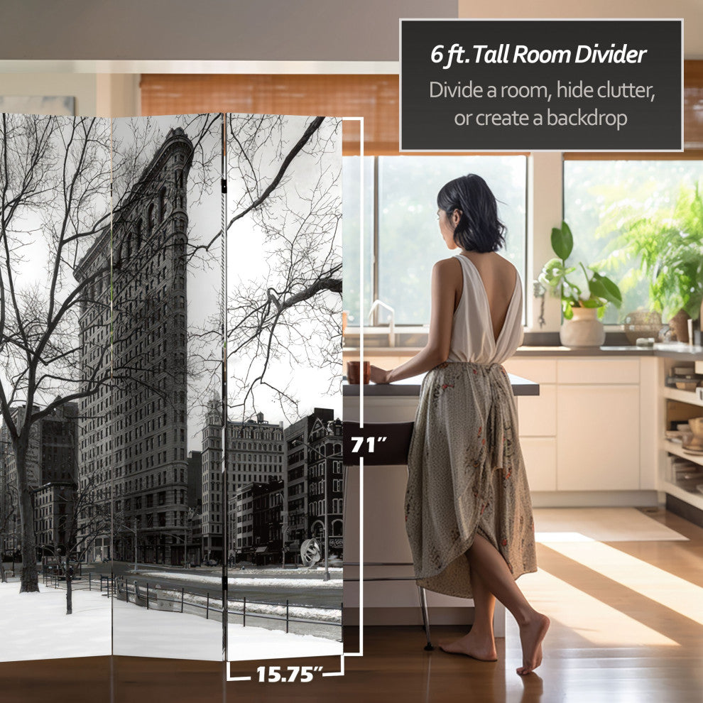 6'' Tall New York City Double Sided Room Divider