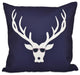 Cool Dude, Decorative Holiday Animal Print Pillow, Navy Blue, 18"x18"