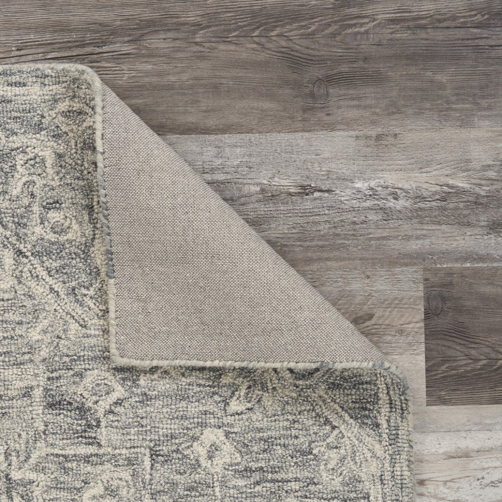 5" x 7" Gray Floral Finesse Area Rug