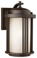 Crowell Small 1-Light Outdoor Wall Lantern, Antique Bronze