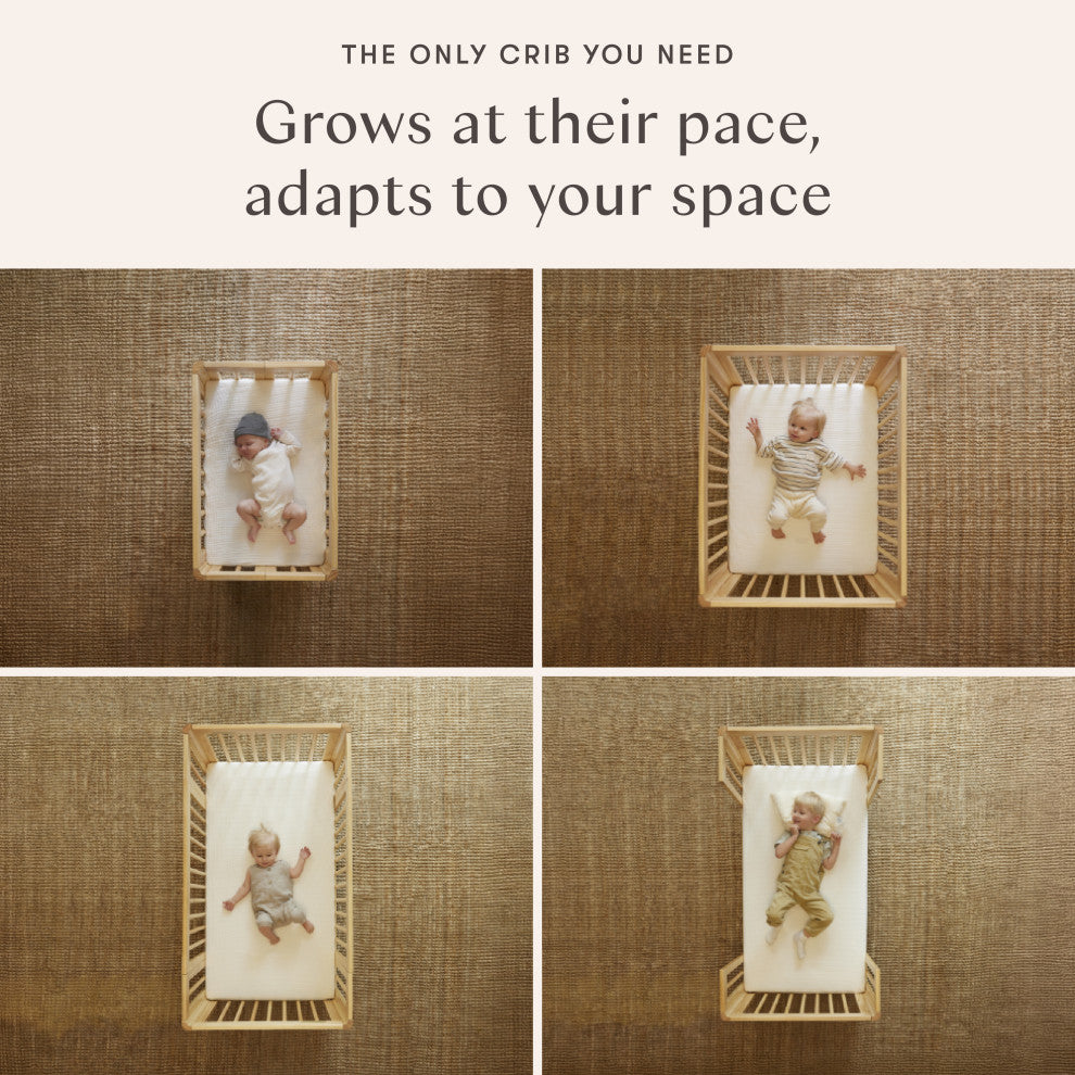 Yuzu 8-in-1 Convertible Crib With All-Stages Conversion Kits, White