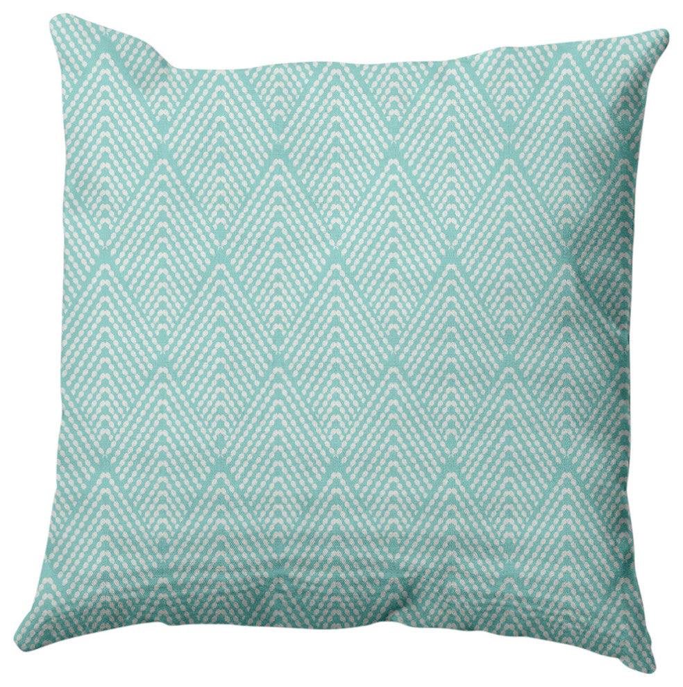 Lifeflor Diamond Decorative Throw Pillow, Wave Top Blue, 20"x20"