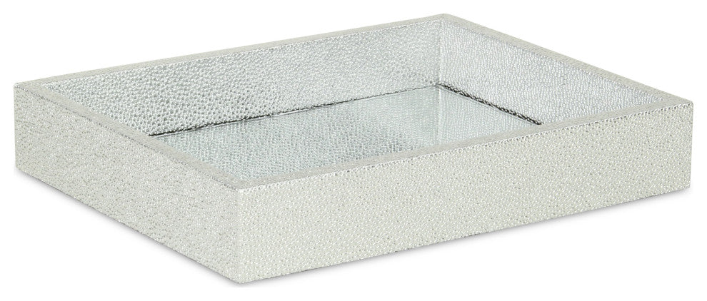 Labai Tray with Mirrored Interior, Silver