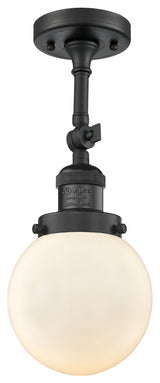 Innovations Lighting 201F-Bk-G201-6 1 Light 6 Inch Semi-Flush Mount
