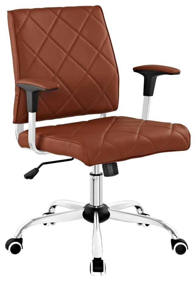 Lattice Vinyl Office Chair, Tan