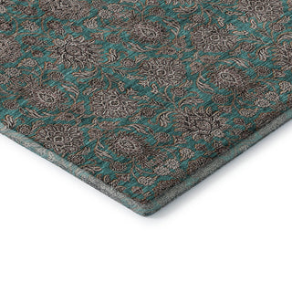 Premium Machine Washable Mayfield AMF702 Teal 5' x 7'6" Rug
