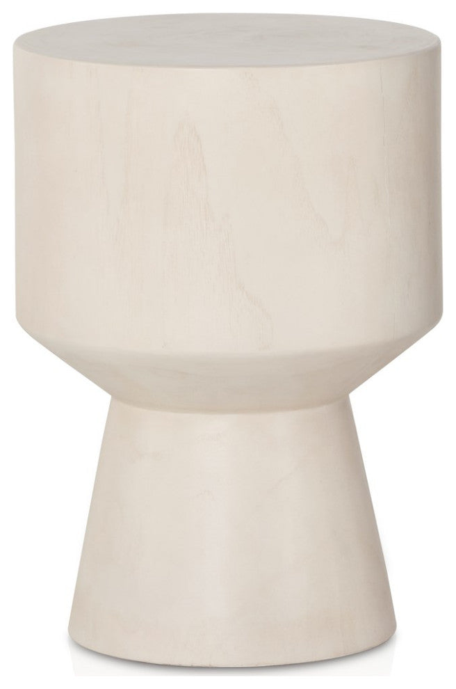 Jovie Outdoor End Table-Ivory Teak