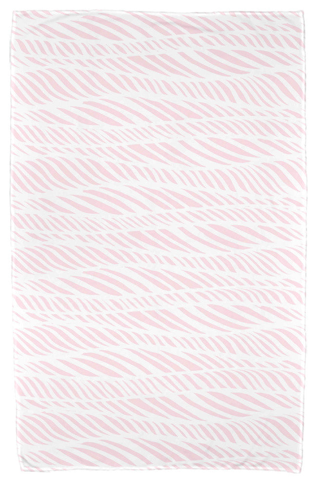Rolling Waves, Geometric Print Beach Towel, Pink