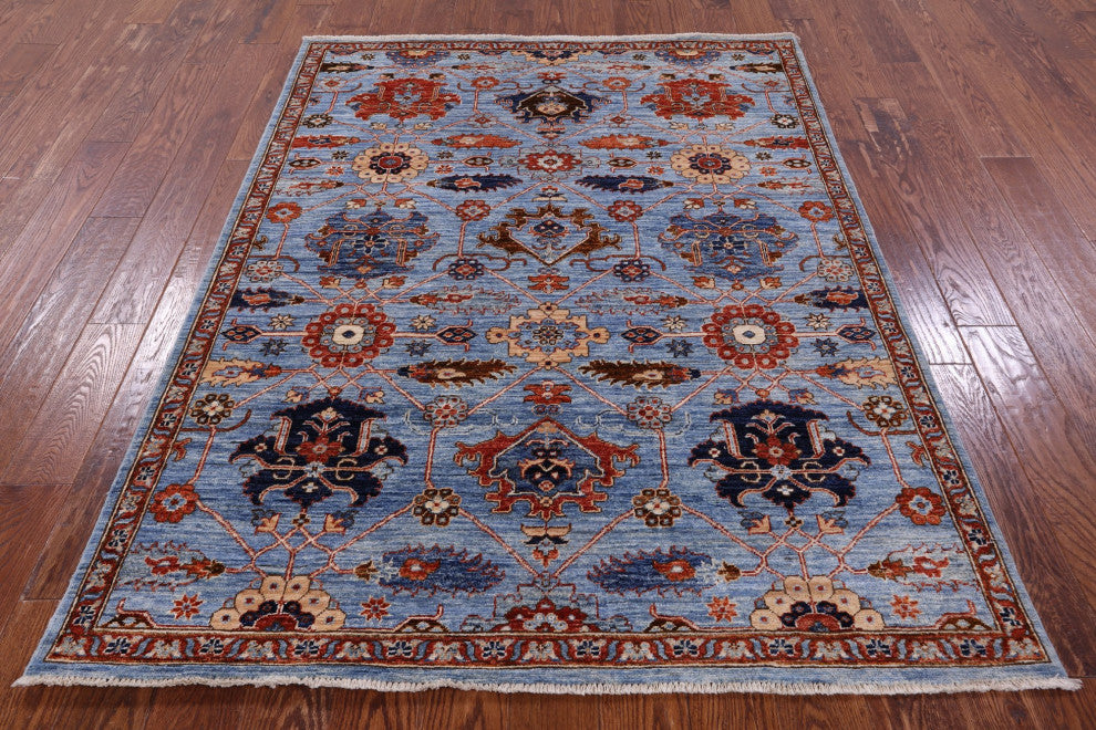 Persian Fine Serapi Hand-Knotted Wool Rug 4' 10" X 6' 4" - Q12905