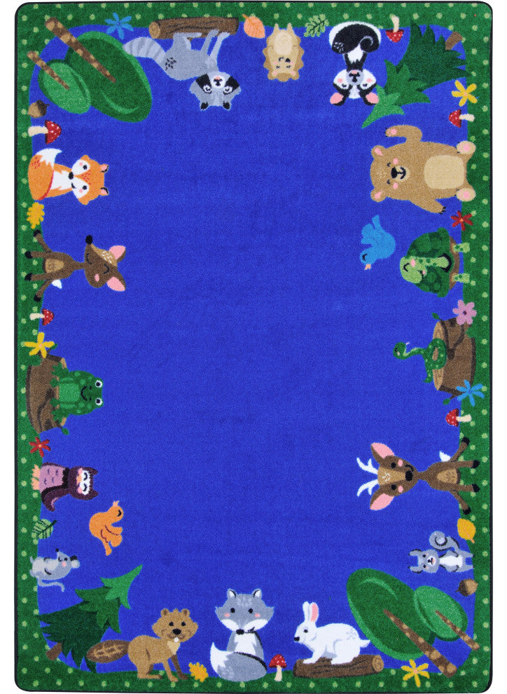 Animals Among Us Rug, 5'4"x7'8"