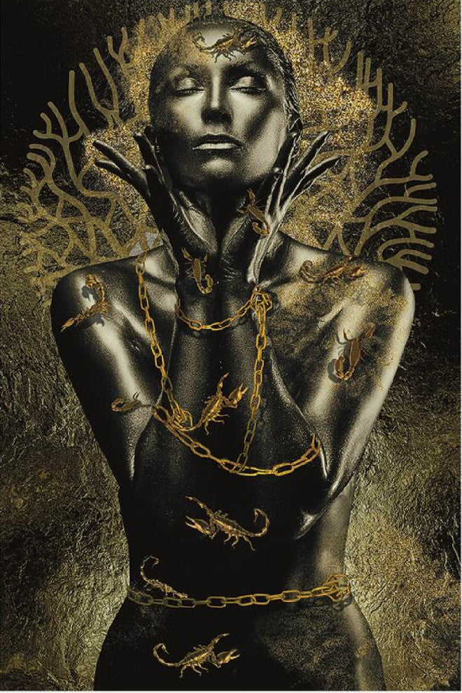 Surreal Woman Photographic Artwork | Andrew Martin Golden Heaven, 47" X 71"