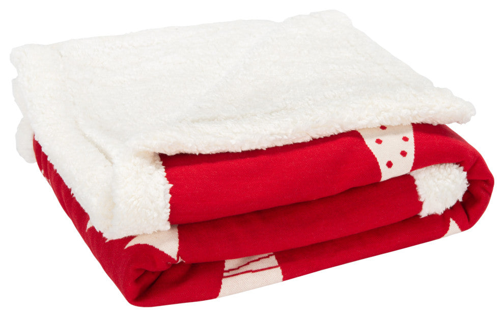 Safavieh Cedar Sherpa Throw, Red, 50"x60"