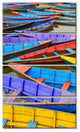Old Colorful Sail Boats in the Lake, Boat Canvas Art Print, 28"x48", 4 Panels