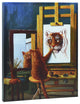 "Norman Catwell" Cat Wall Art, Graphic Art Print on Wrapped Canvas
