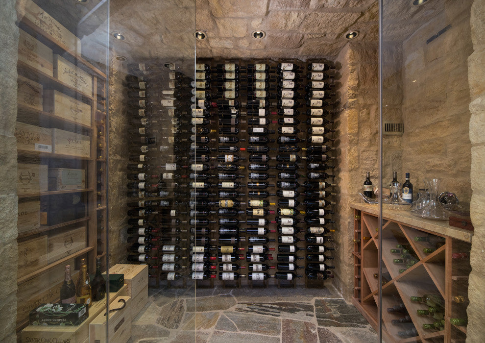 W Series Wine Rack 8 Wall Mounted Bottle Storage Kit, Chome, 48 Bottles (Double Deep)