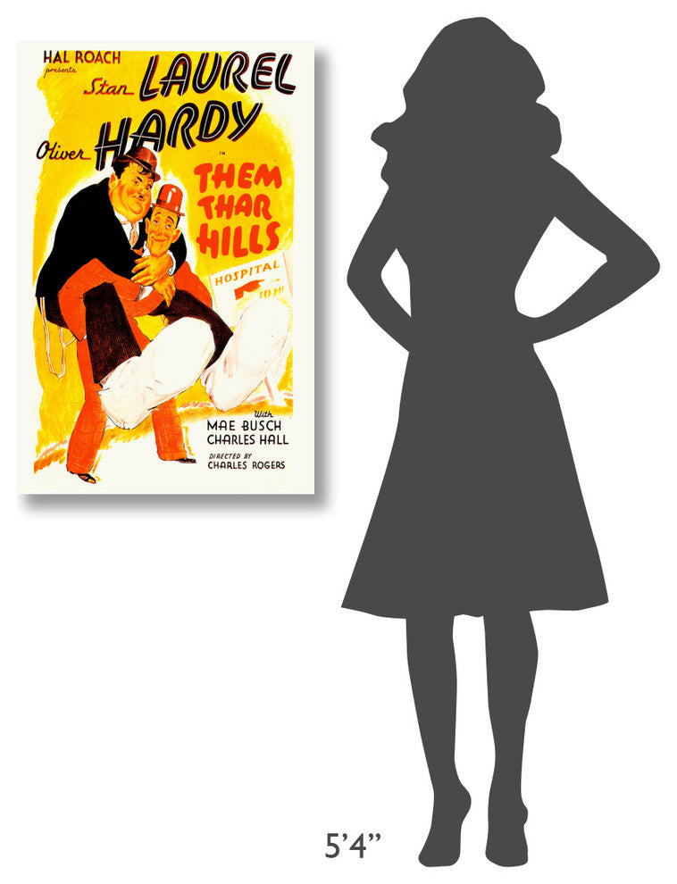 Laurel and Hardy, Them Thar Hills, 1934, 24x36