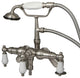 Kingston Brass Adjustable Center Deck Mount Tub Faucet, Brushed Nickel