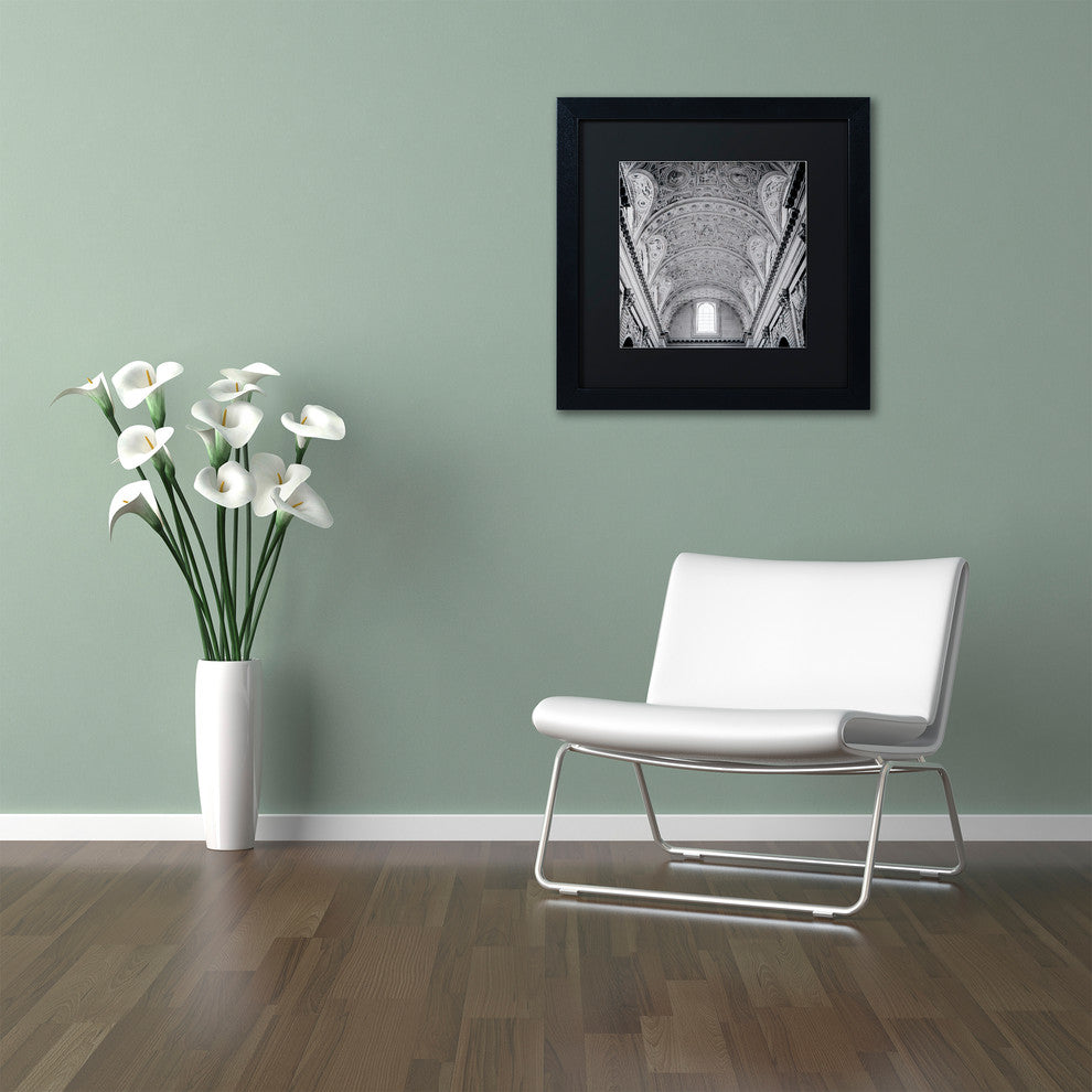 Alan Blaustein 'Paris II' Art, Black Frame, Black Mat, 16x16