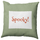 Halloween Spooky Ticking Accent Pillow, Scallion, 18"x18"