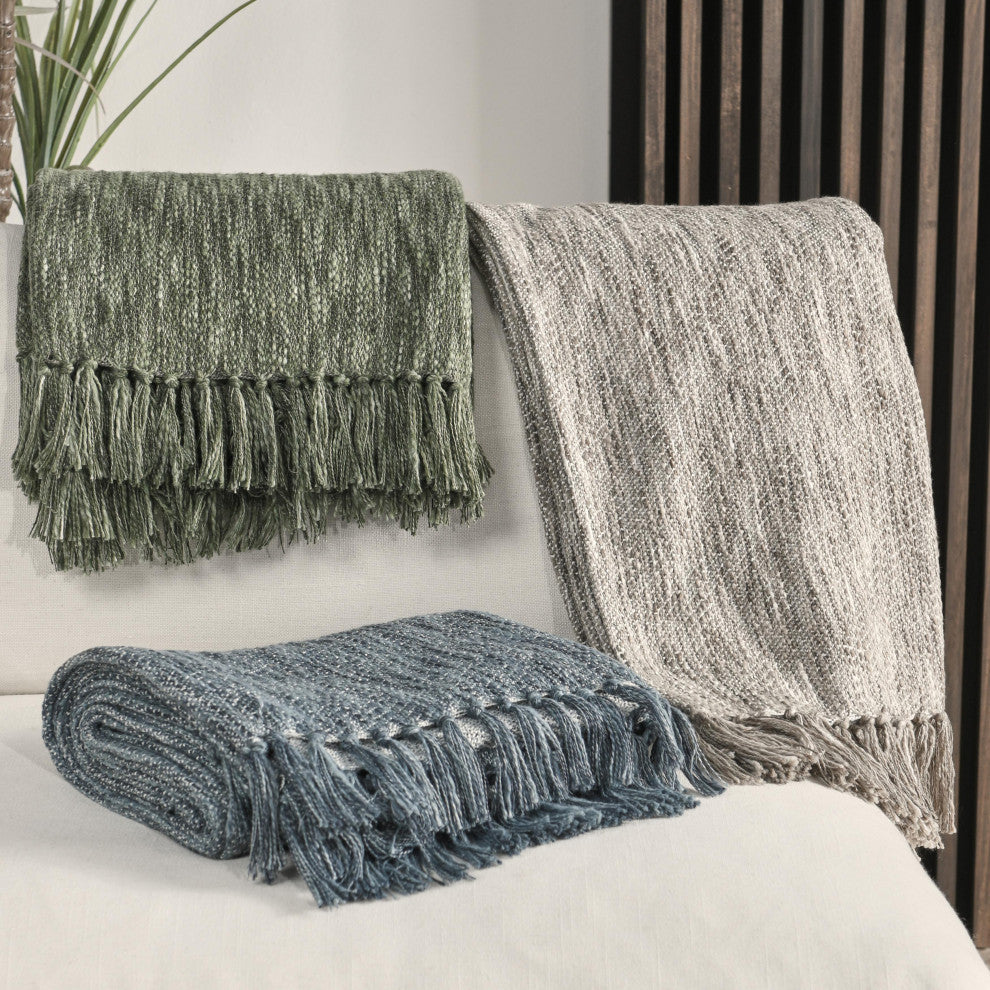 Sharma 50"x70" Throw Blanket by Kosas Home , Blue
