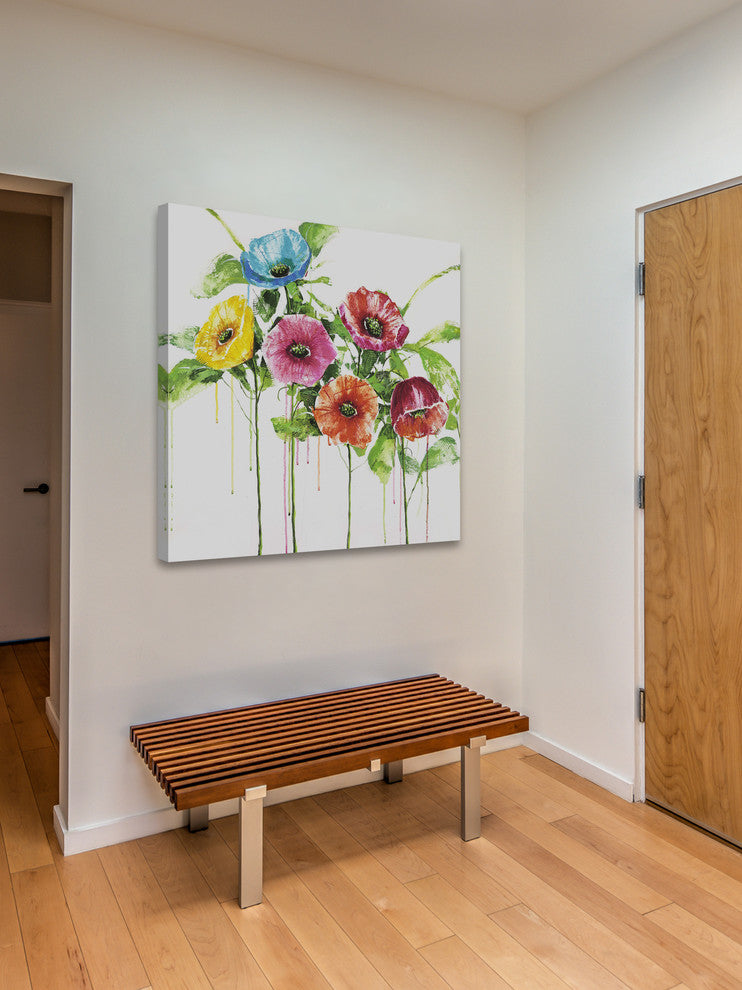 "Pop of Color I" by Julie Joy Painting Print Wrapped Canvas, 32x32