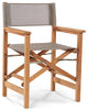 Director Teak Folding Outdoor Folding Armchair in Taupe
