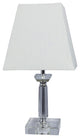 Fangio Lighting 15" Crystal and Metal Table Lamp With Chrome Accents