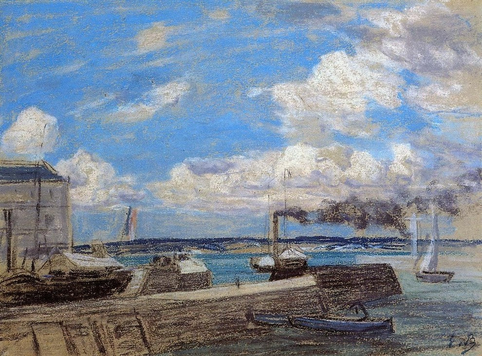 Eugene-Louis Boudin Honfleur the Port Entrance Gallery Wrap Canvas, 21"x28"