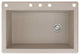 Radius 33" silQ Granite Single Bowl Kitchen Sink with 5 Holes in Cafe Latte
