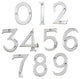RCH Hardware Brass Modern House Number, 3-Inch, Various Finishes, Polished Chrom