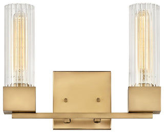 Hinkley Xander Small Two Light Vanity, Heritage Brass