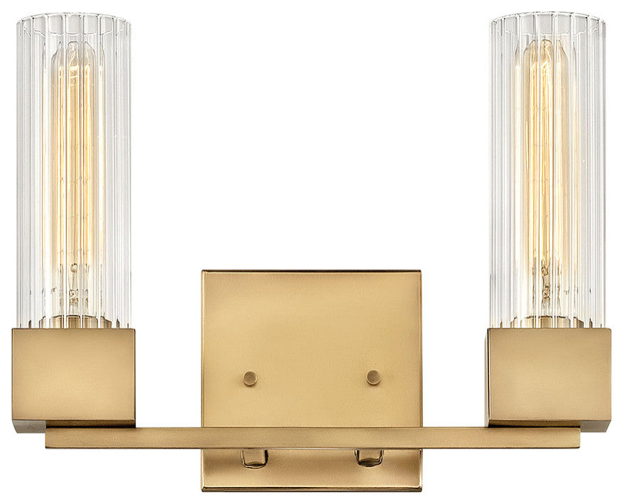 Hinkley Xander Small Two Light Vanity, Heritage Brass