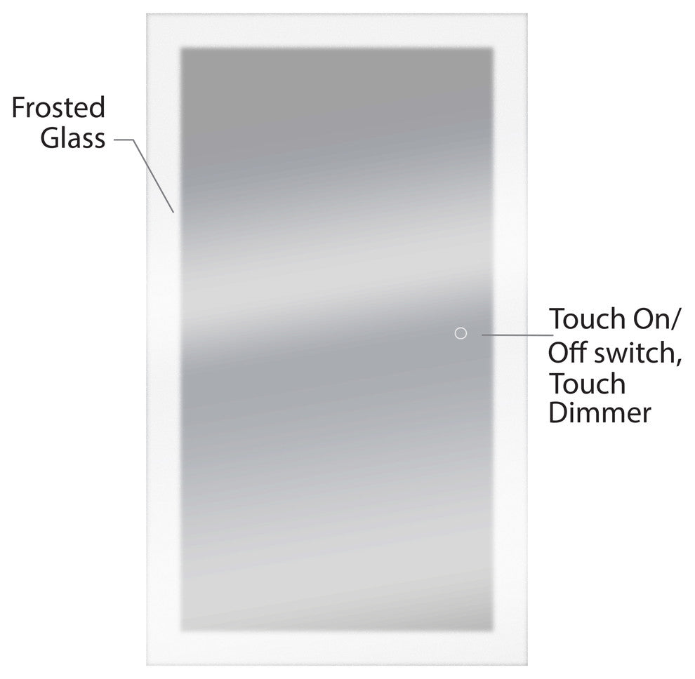 Dyconn Faucet Royal LED Wall Mounted Backlit Vanity Bathroom LED Mirror, 35"x60"