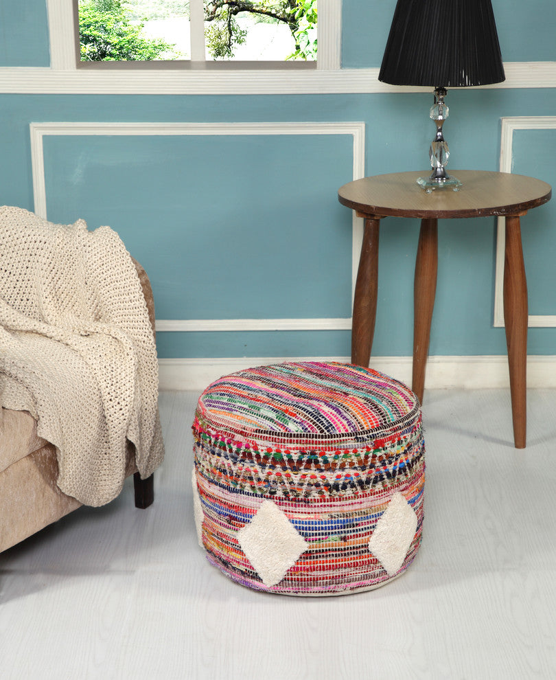 Boho Geometric Pouf