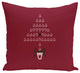 Hearty Holidays, Decorative Holiday Print Pillow, Cranberry, 26"x26"
