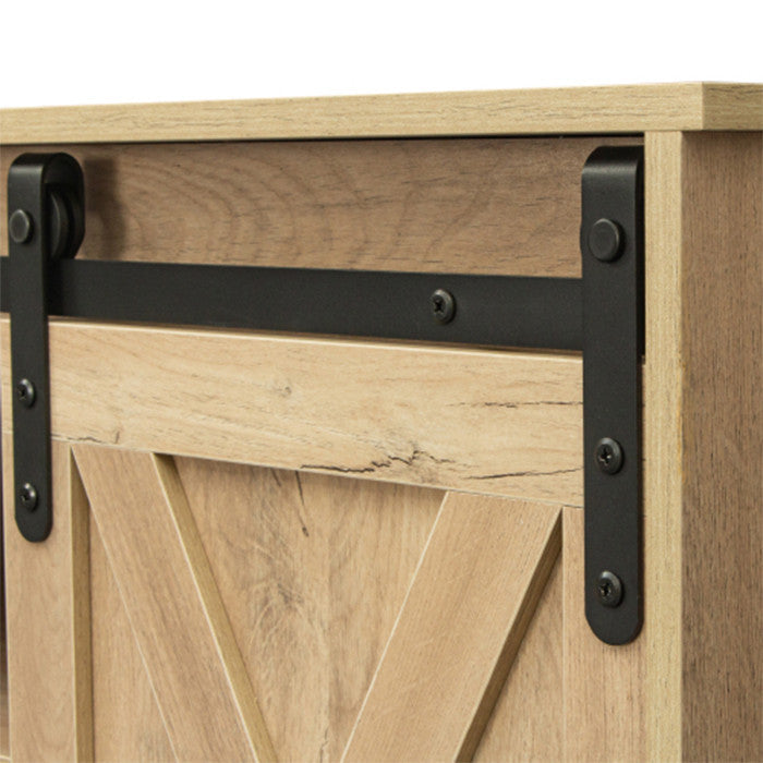 Farmhouse Wood Entertainment Center Modern Storage Cabinet TV Table with Rustic