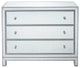 Elegant MF72019 Chest 3 Drawers, Antique Silver Paint