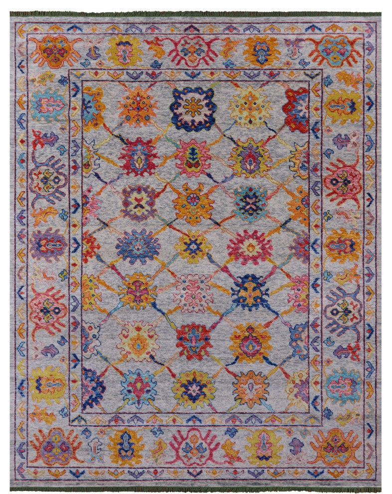 9' 1" X 11' 11" Turkish Oushak Handmade Wool Rug - Q14814