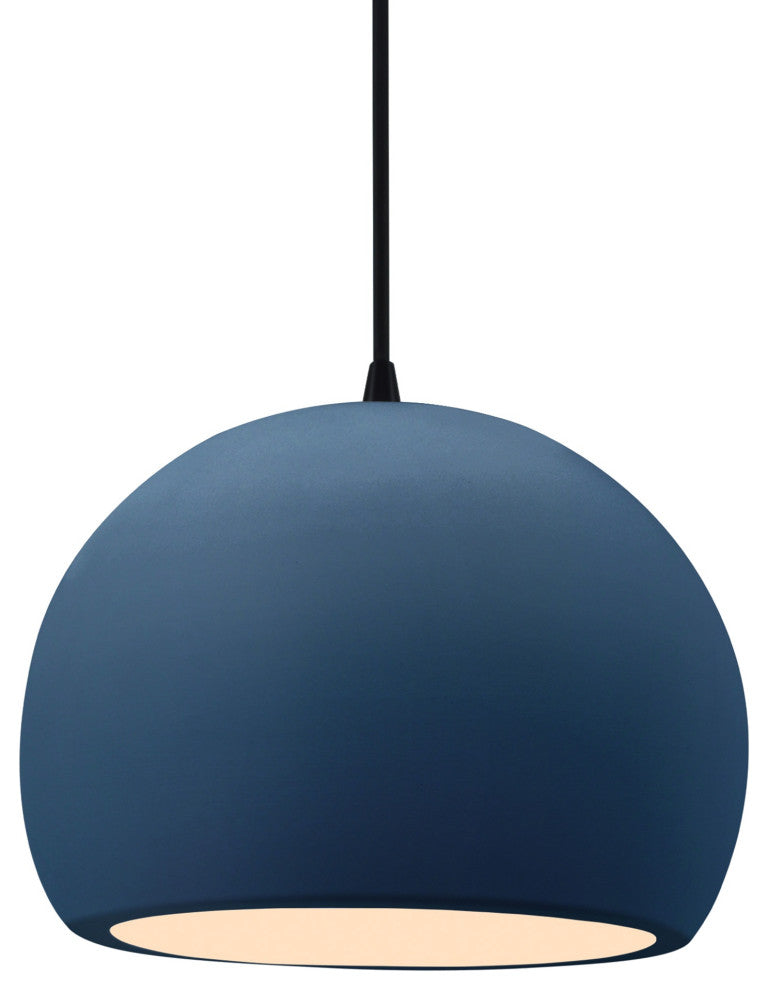 Radiance Medium Globe Pendant, Midnight Sky Frame, Matte Black, LED, Black Cord
