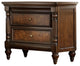Wooden Nightstand With 2 Drawers In Cherry Brown