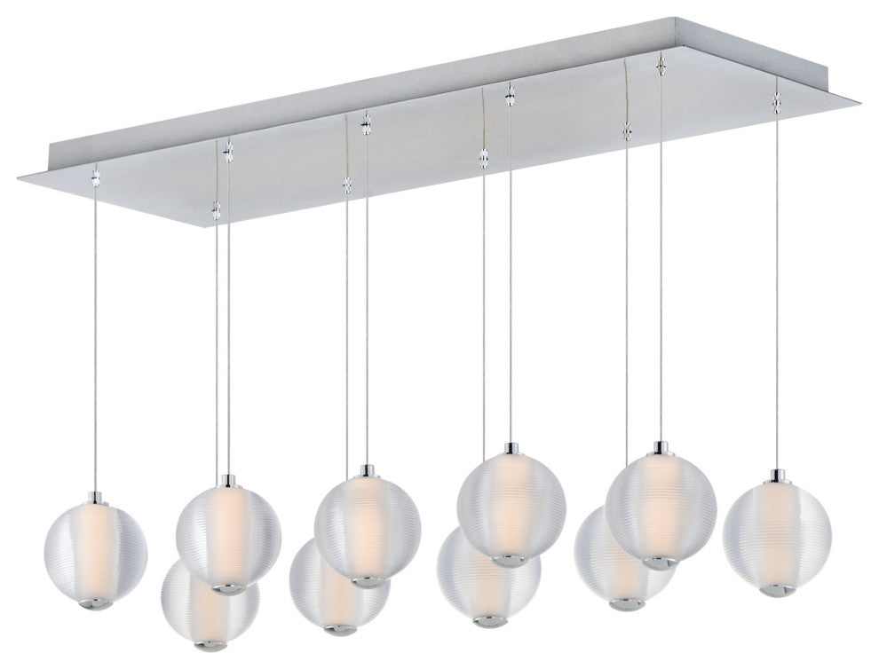 ET2 E24648-144 Rhythm 34"W LED Linear Chandelier - Polished Chrome