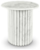 Genoa Marble End / Side Table, White