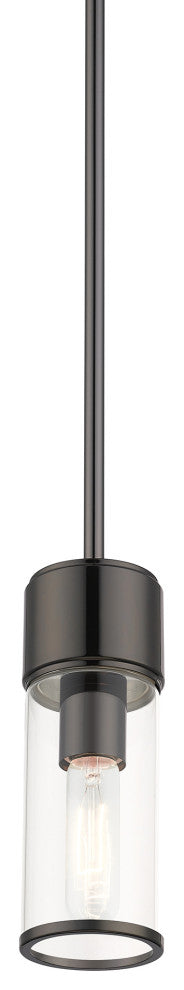 Quincy 1-Light Black Chrome Mini Pendant