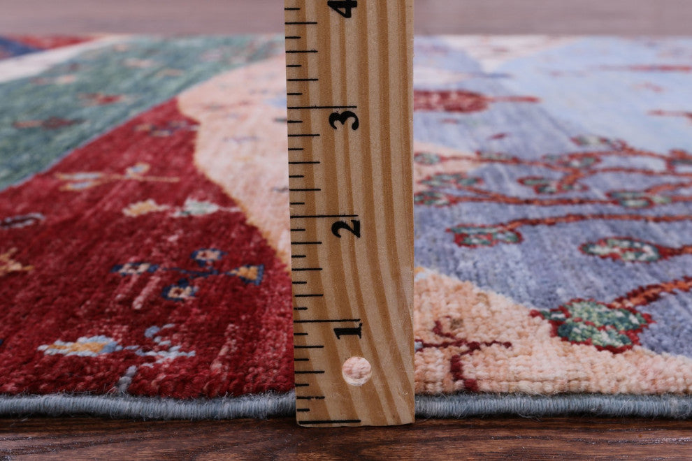Tribal Persian Gabbeh Hand Knotted Wool Rug 3' 4" X 5' 1" Q10422