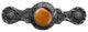 Victorian Jewel Pull Antique Pewter/Tiger Eye