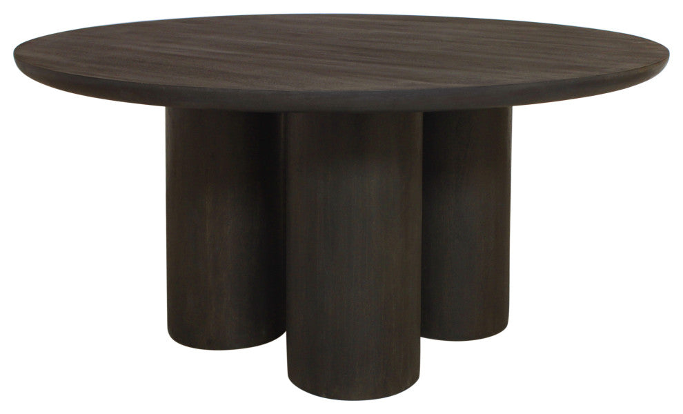 Sullivan 63" Dining Table With 6 Cleo Chairs, Teal Velvet Fabric