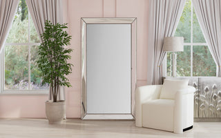 Ashley Floor Mirror - White/Silver