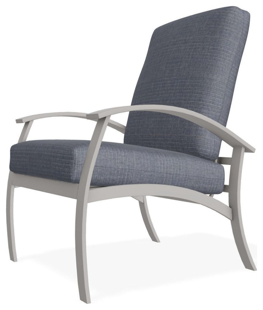 Belle Isle Cushion Deep Seating Outdoor Armchair, Proven Denim/Warm Gray