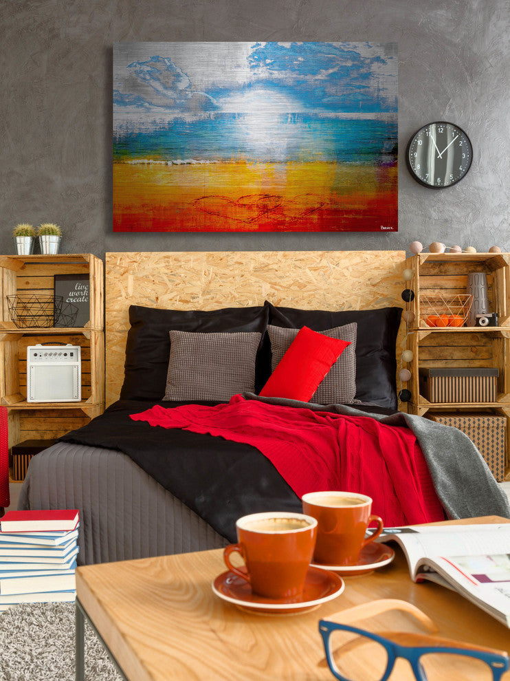 "Joined Hearts" Painting Print on Brushed Aluminum, 60"x40"